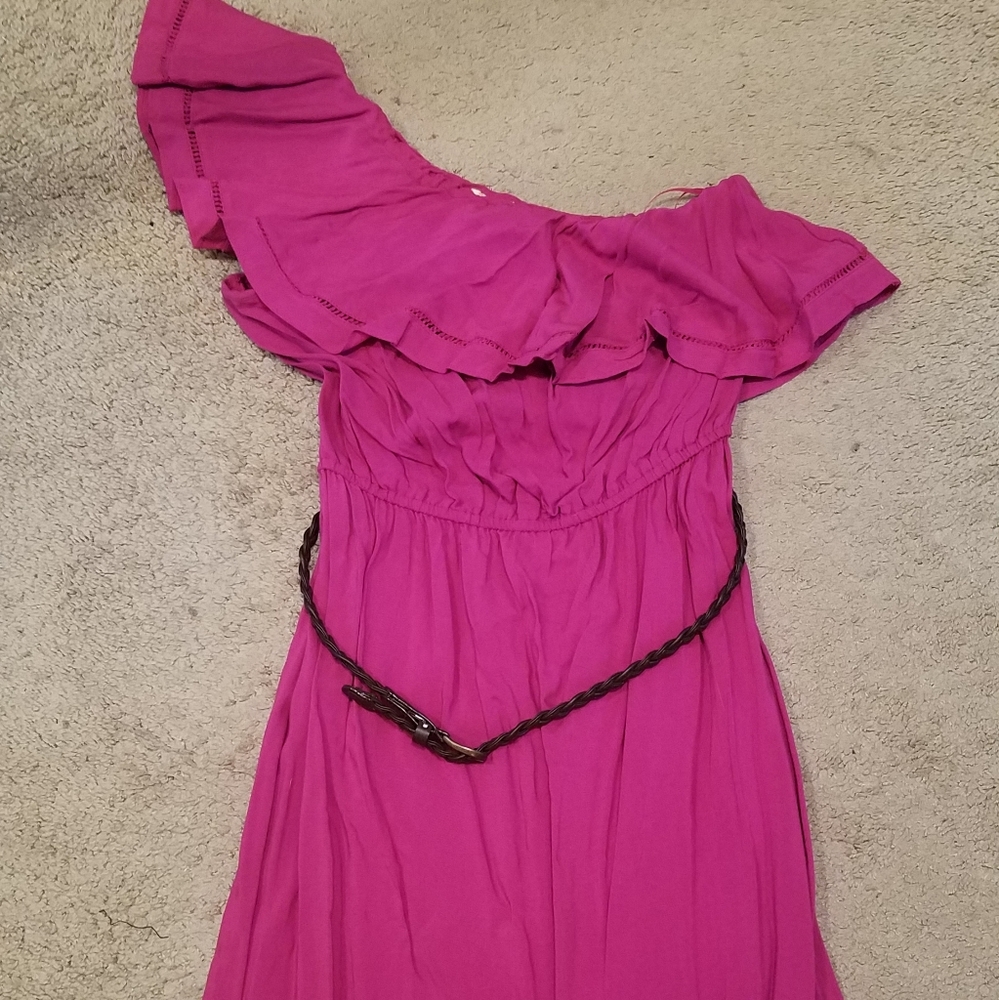 Mudd, size medium, fuschia, one shoulder dress